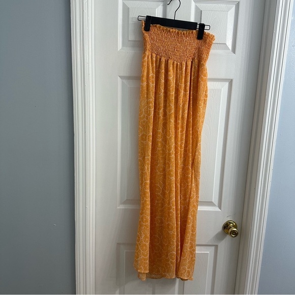 Show Me Your Mumu Wide Leg Pants Vacation Boho Orange Fruit Coverup Size Small - Picture 3 of 7